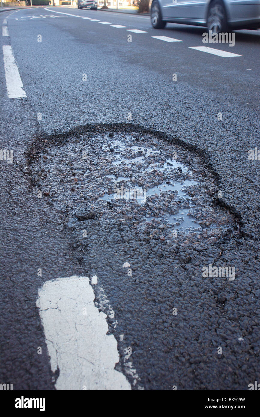 Pothole Stock Photo Alamy