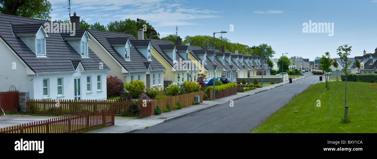 New build houses new development in County Cork, Ireland. EU funds led to 'Celtic tiger