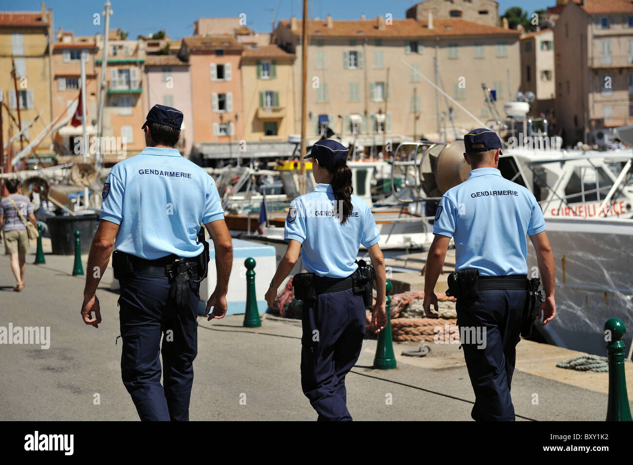 Saint Tropez (83): gendarmes on patrol Stock Photo