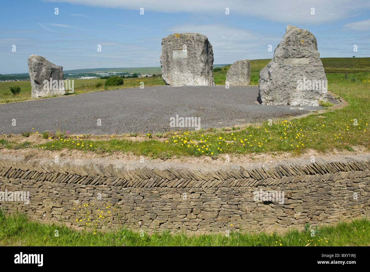 Aneurin Bevan memorial stones on hilltop between Ebbw Vale and Tredegar