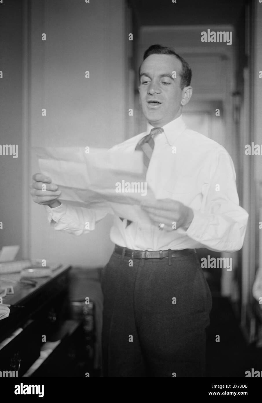 Vintage photo circa 1920s of Lithuanian-born American singer and actor Al Jolson (1886 - 1950). Stock Photo