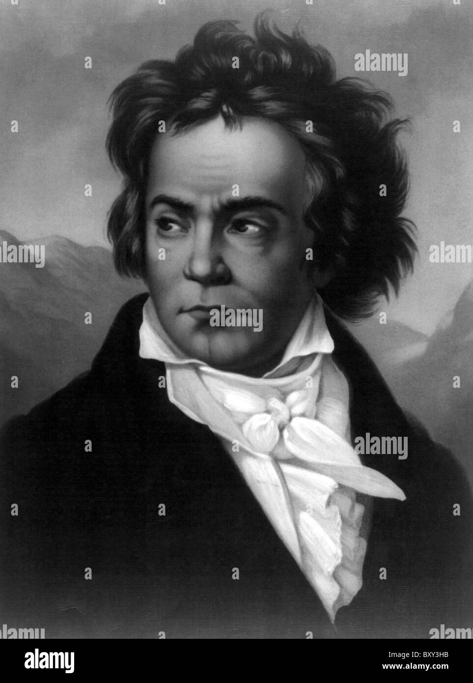 Beethoven, Ludwig van Beethoven, German composer and pianist. Stock Photo