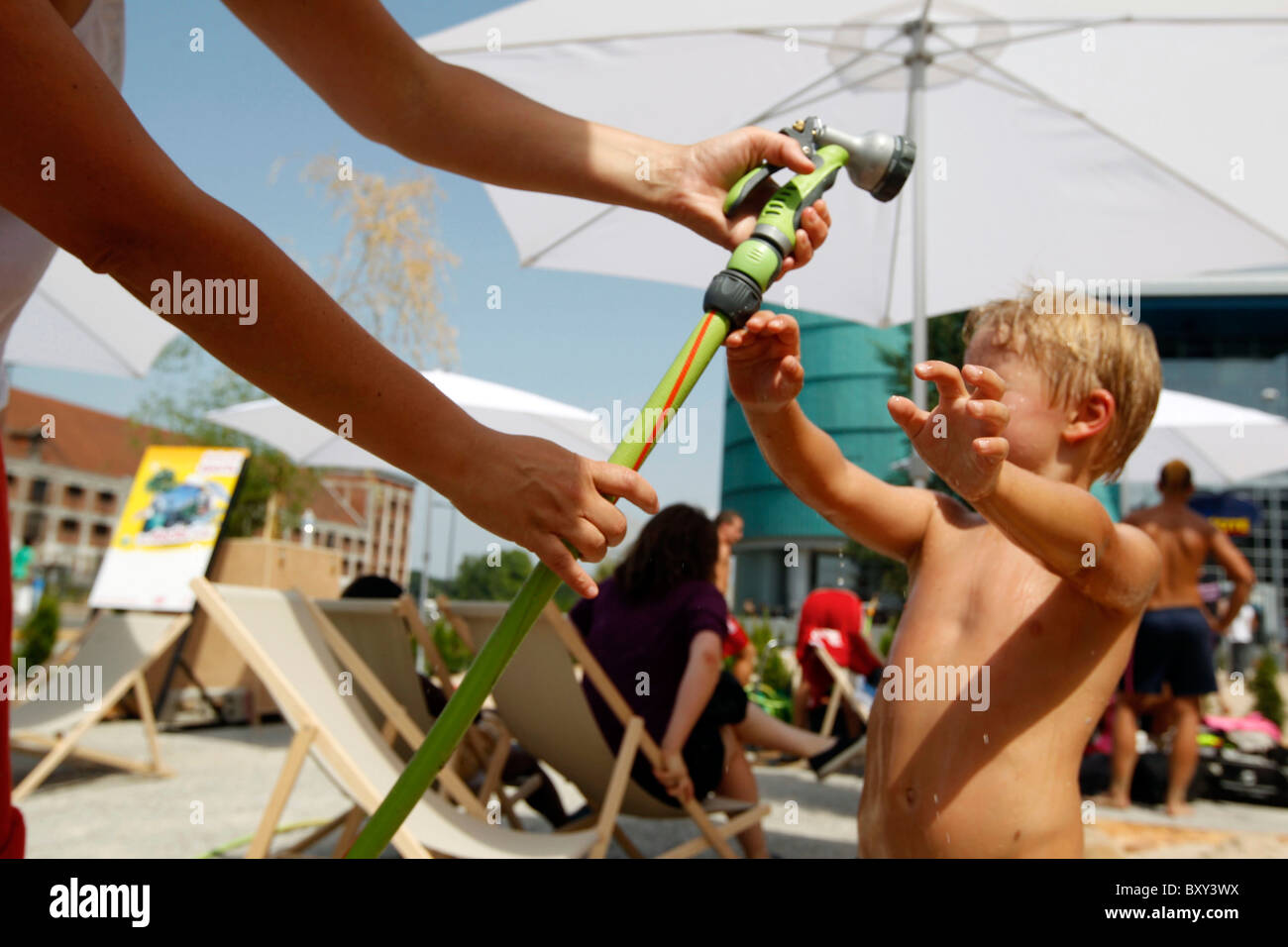 Hot summer days: cooling Stock Photo