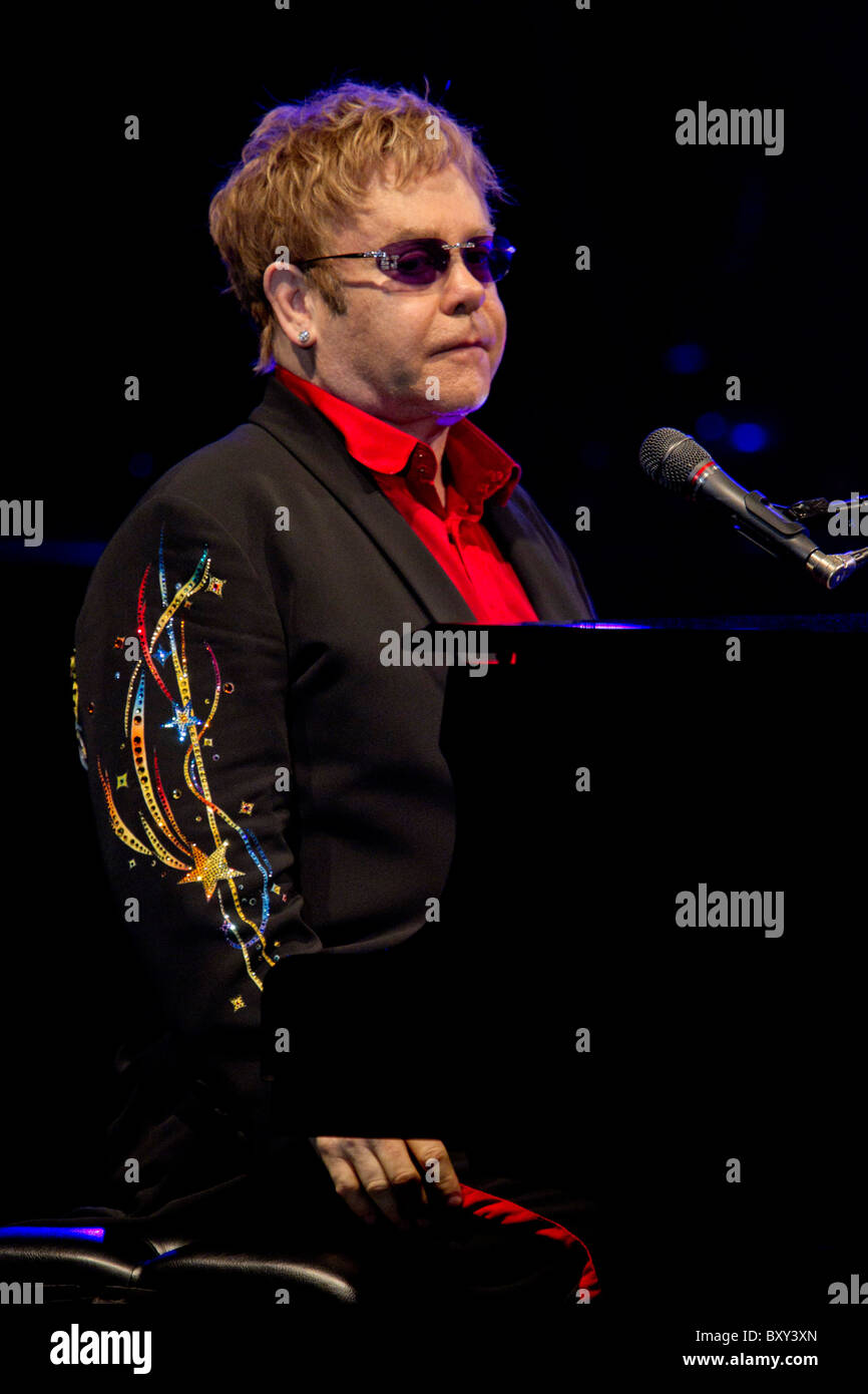 Elton John on stage Stock Photo