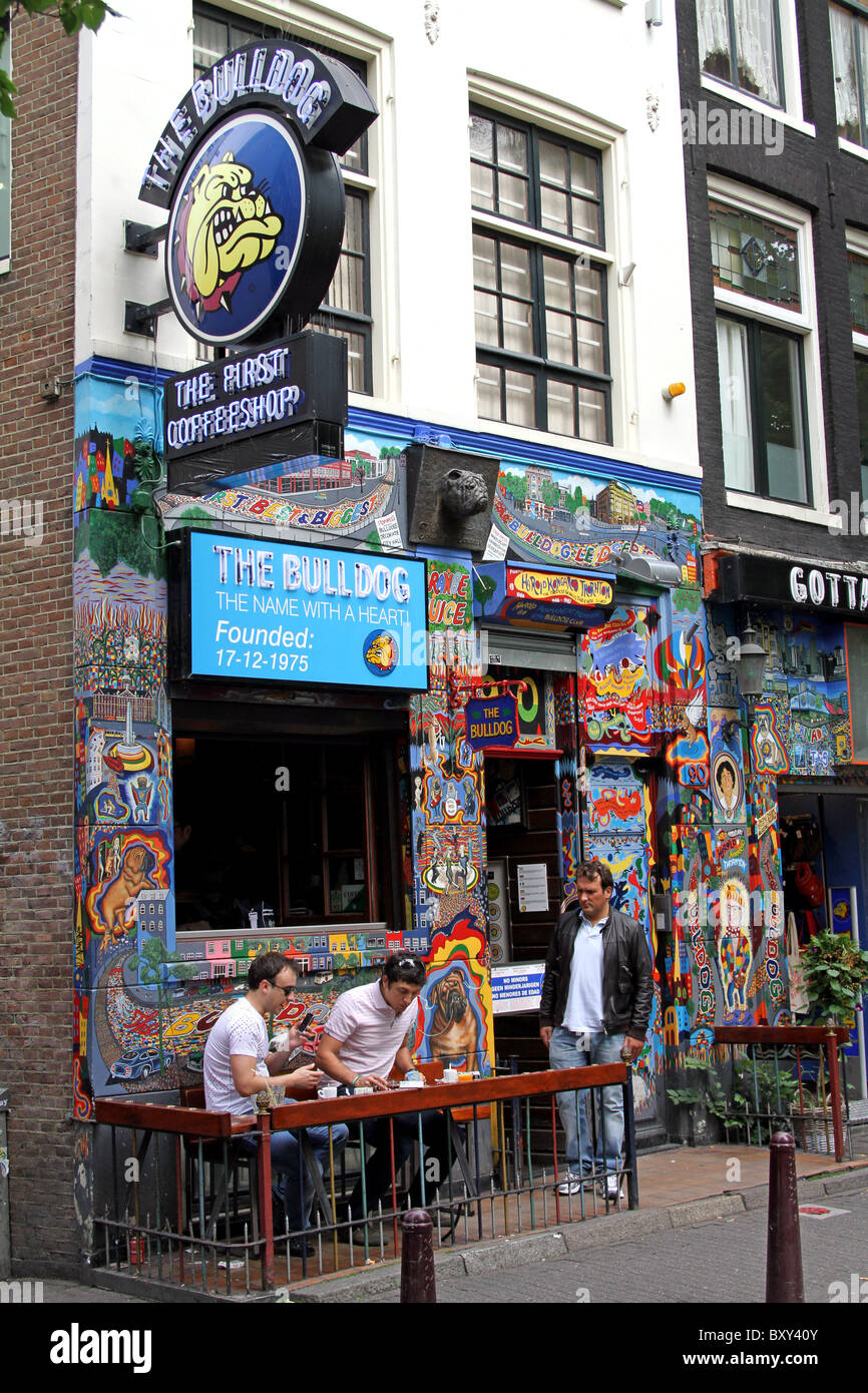 The Bulldog, the first coffee shop in Amsterdam, Holland Stock Photo