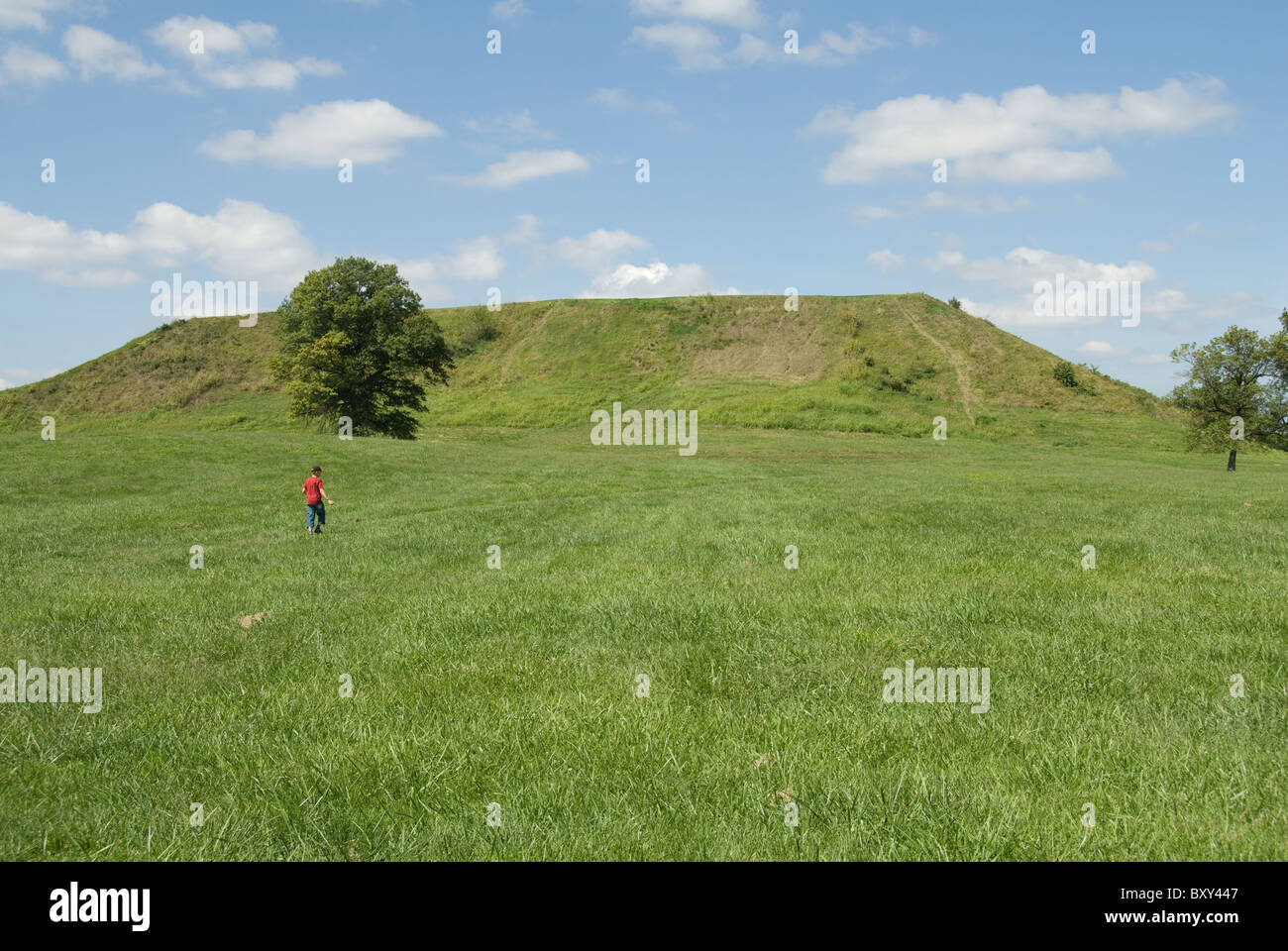 Cahokia Mounds State Historic Site Monks Mound Stock Photo