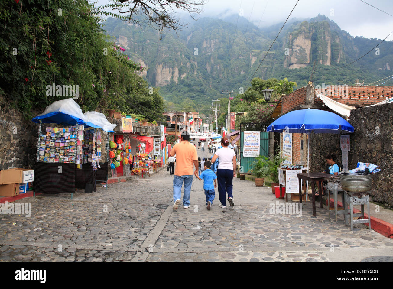 Street Scene, Tepoztlan, a town close to Mexico City where many city