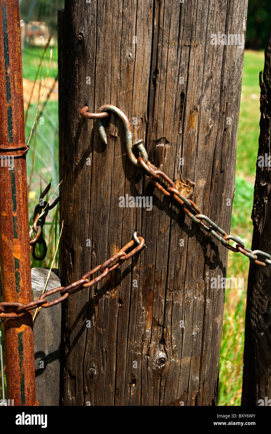 Bent nail hook on chain hires stock photography and images Alamy