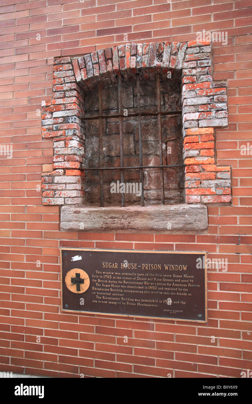 Relic of the Sugar House Prison window near Municipal Building across