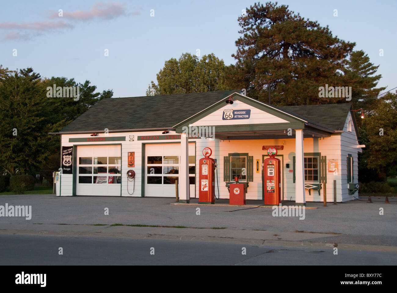 Texico Gas Station along Route 66 in Dwight Illinois USA Stock Photo