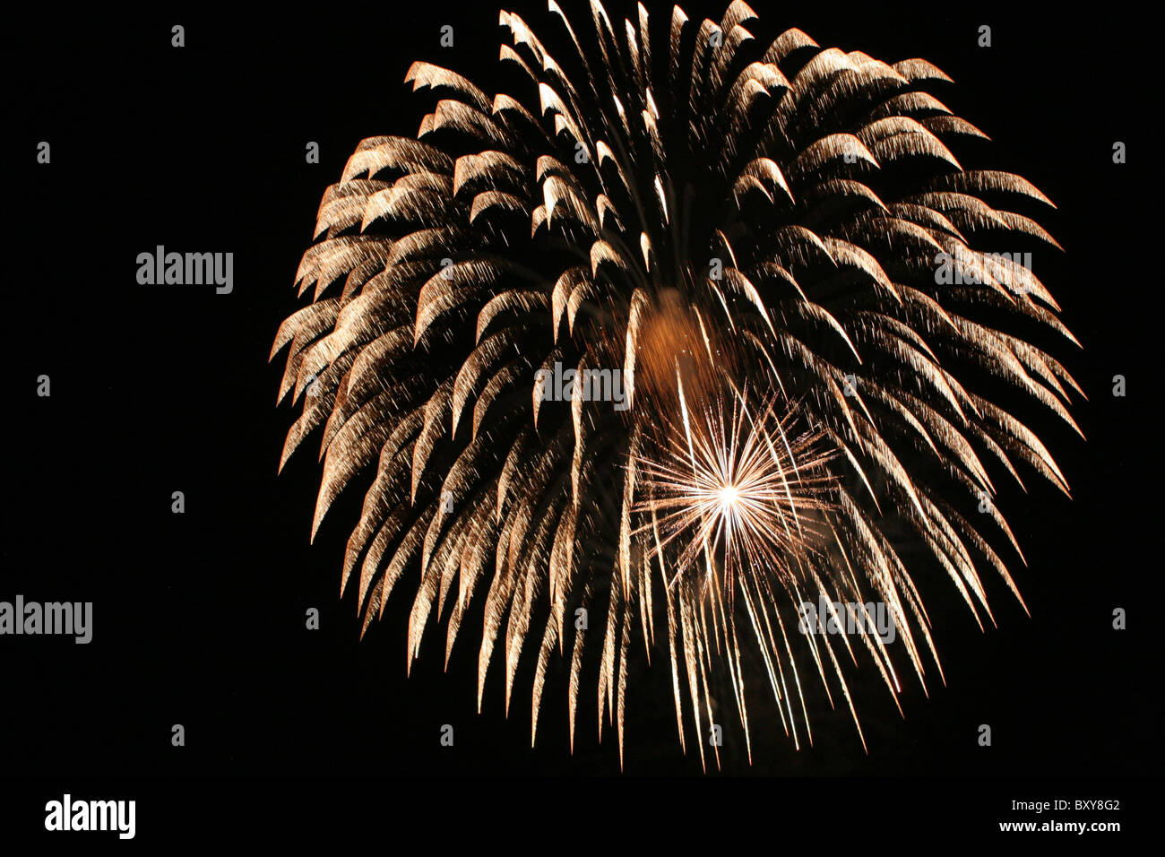 Fireworks exploding Stock Photo