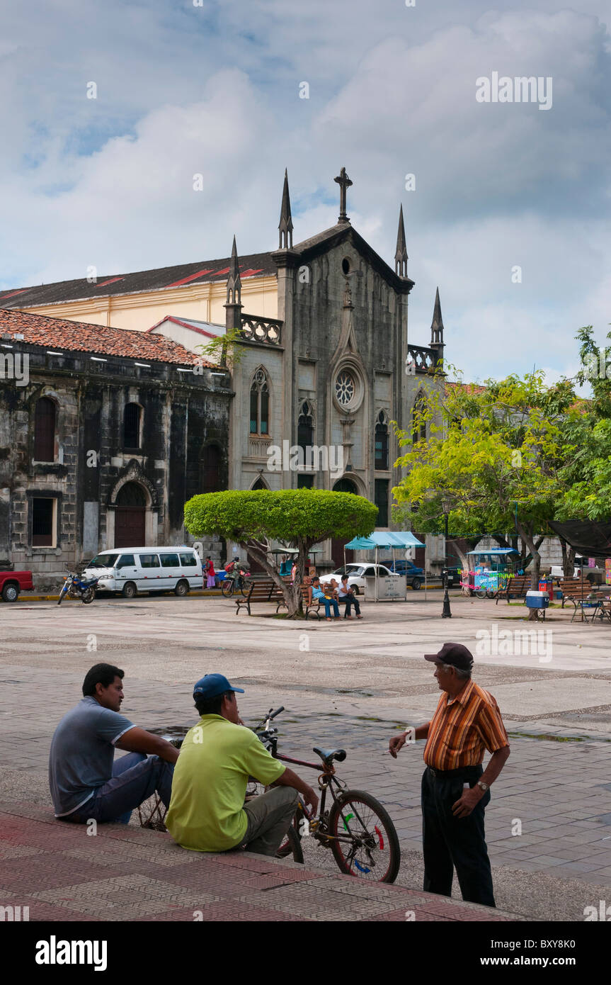 Main square Leon Nicaragua Stock Photo