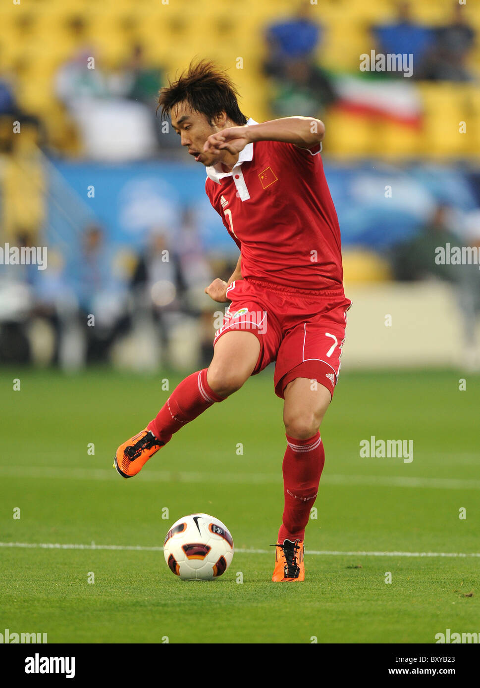 Zhao Xuri of China Soccer - Asian Cup 2011 - Group A - Kuwait v China Stock Photo