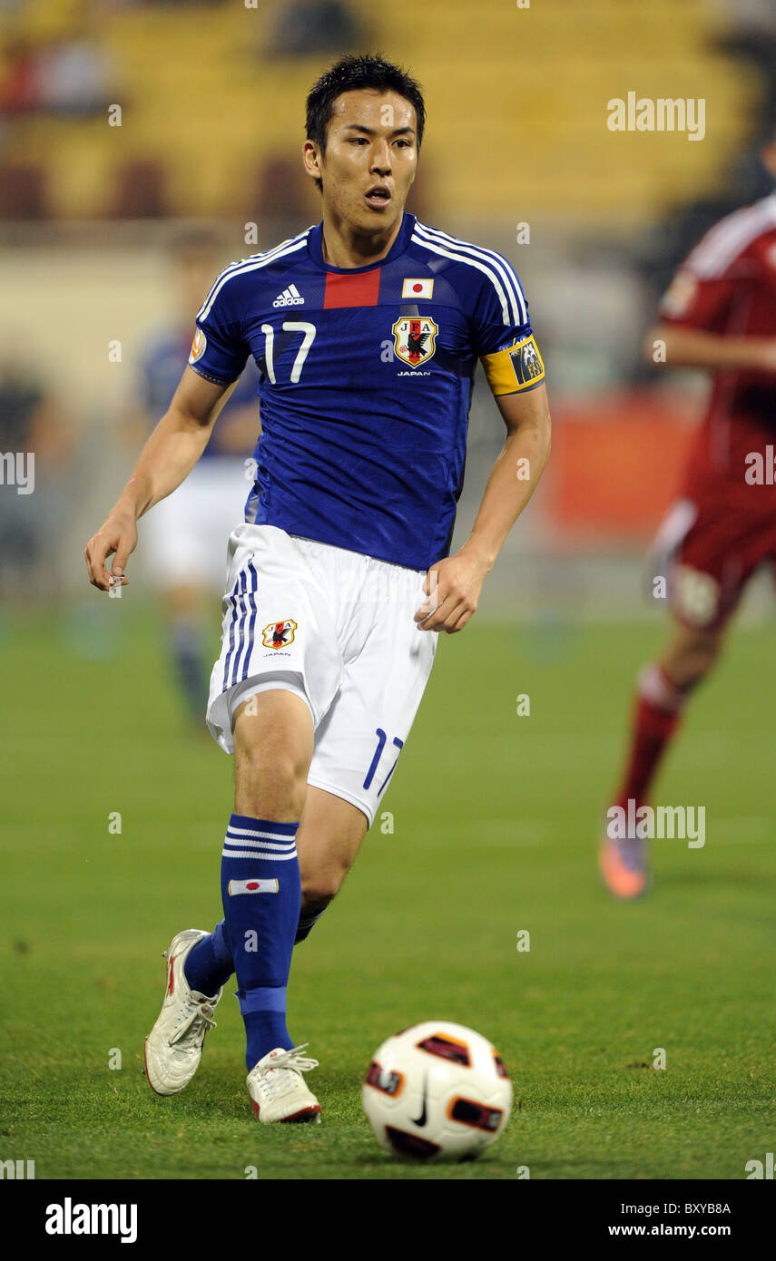 Makoto Hasebe of Japan Soccer - Asian Cup 2011 - Group C - Jordan v Japan Stock Photo