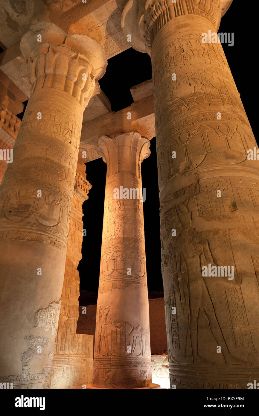 Kom Ombo Temple at night, Egypt 2 Stock Photo