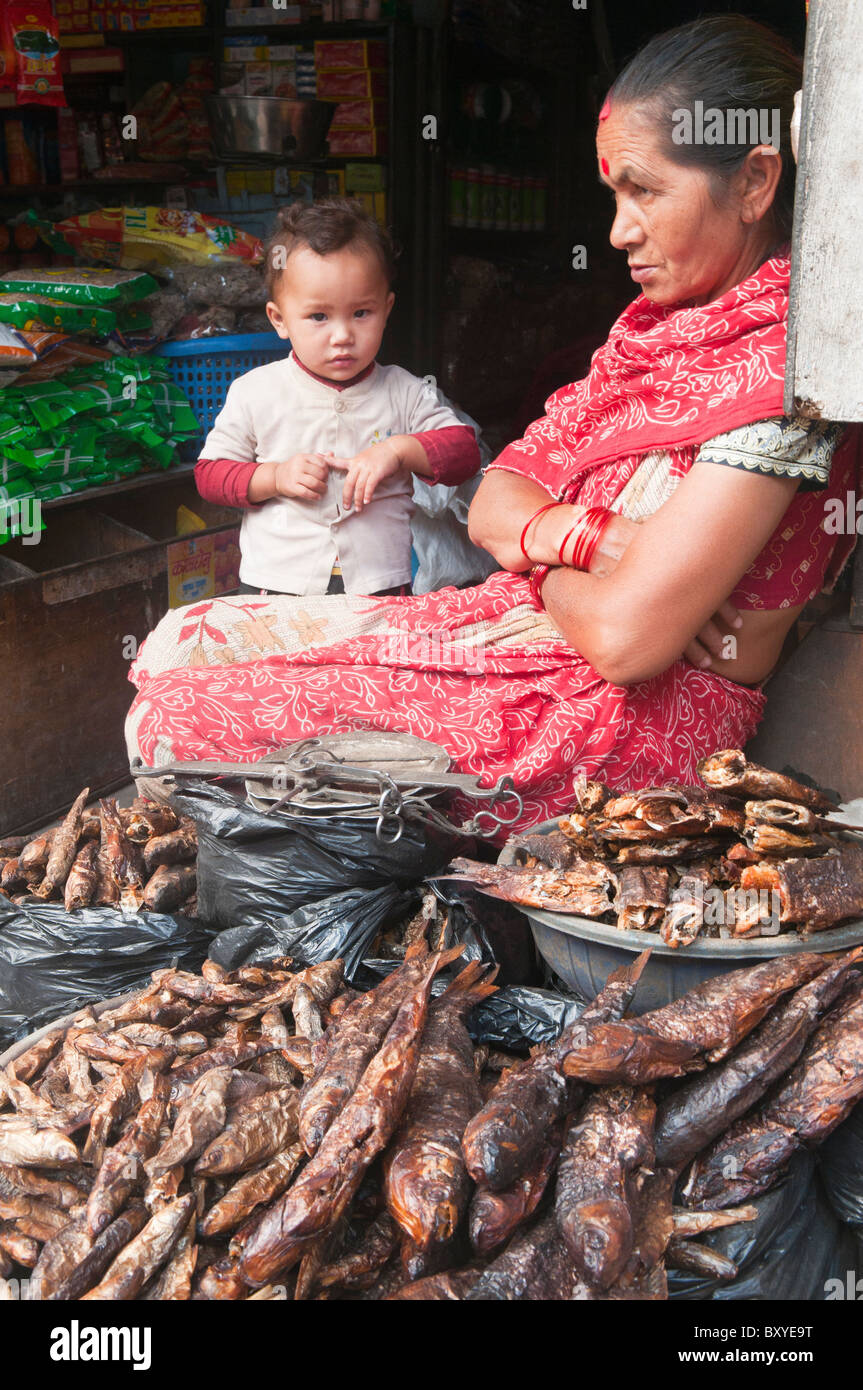 market vendor in Kathmandu, Nepal Stock Photo Alamy