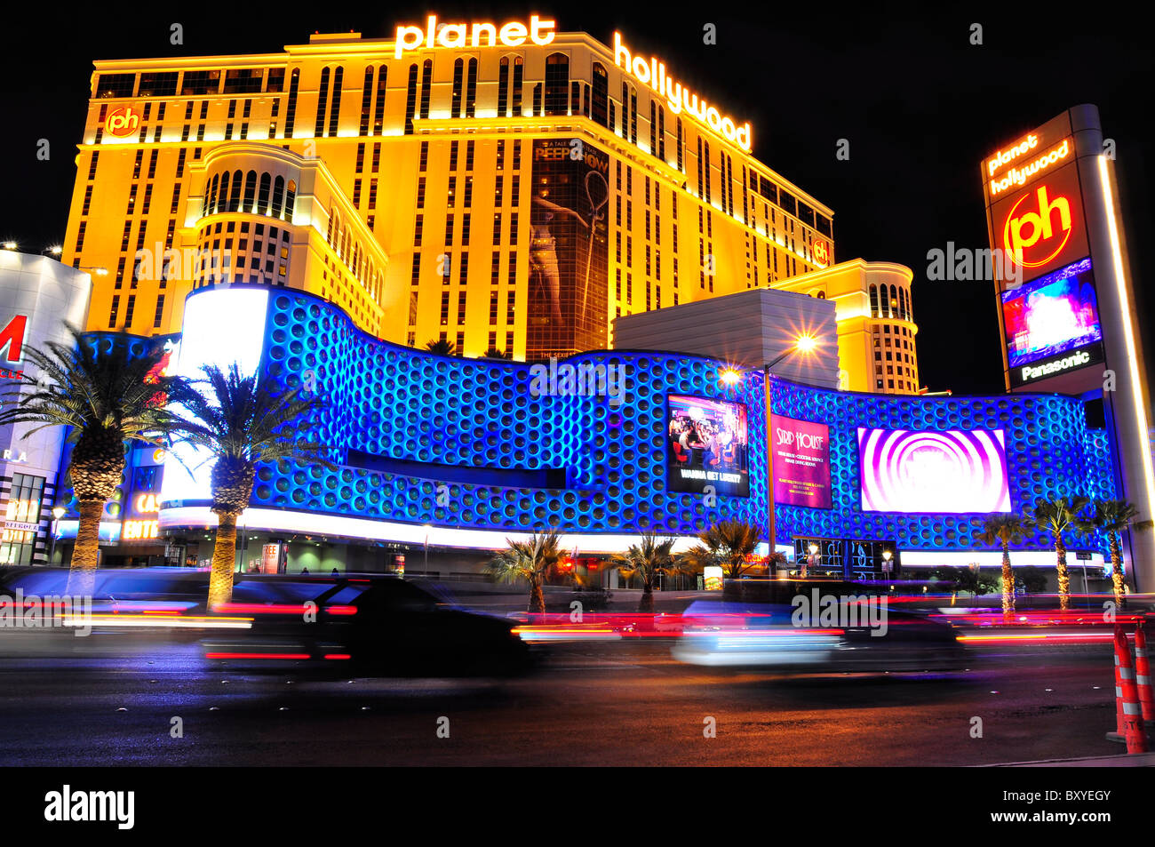 Las Vegas Blvd at night, Las Vegas, Nevada, USA Stock Photo Alamy