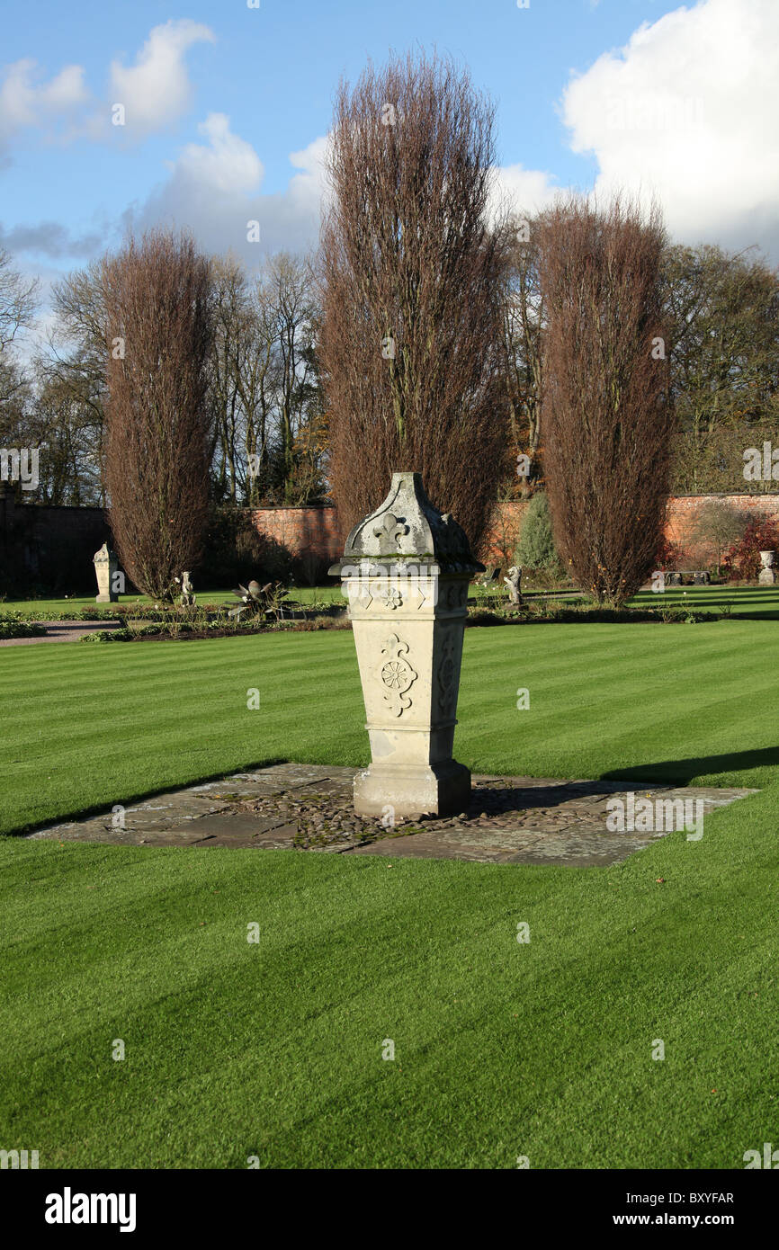 Arley Hall & Gardens, England. Autumnal view of Arley Hall’s Walled