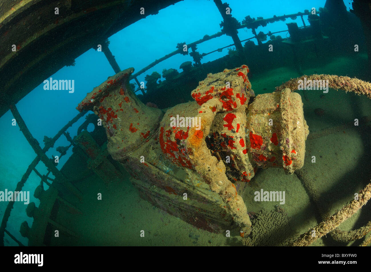 Marsa Abu Ghusun Wreck, Marsa Alam, Red Sea, Egypt Stock Photo