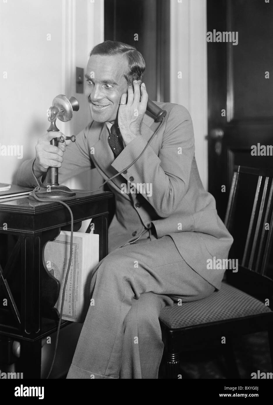 Vintage photo circa 1920s of Lithuanian-born American singer and actor Al Jolson (1886 - 1950). Stock Photo
