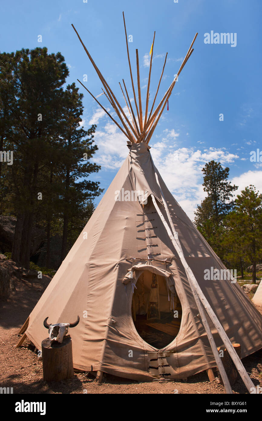 Traditional Indian teepee Stock Photo