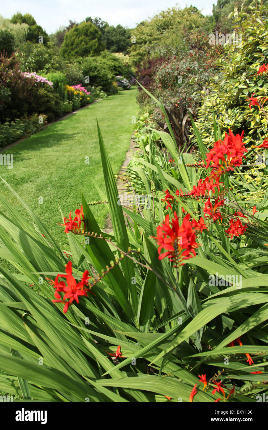 Walkden Gardens, Sale, England. Picturesque view of Walkden Gardens
