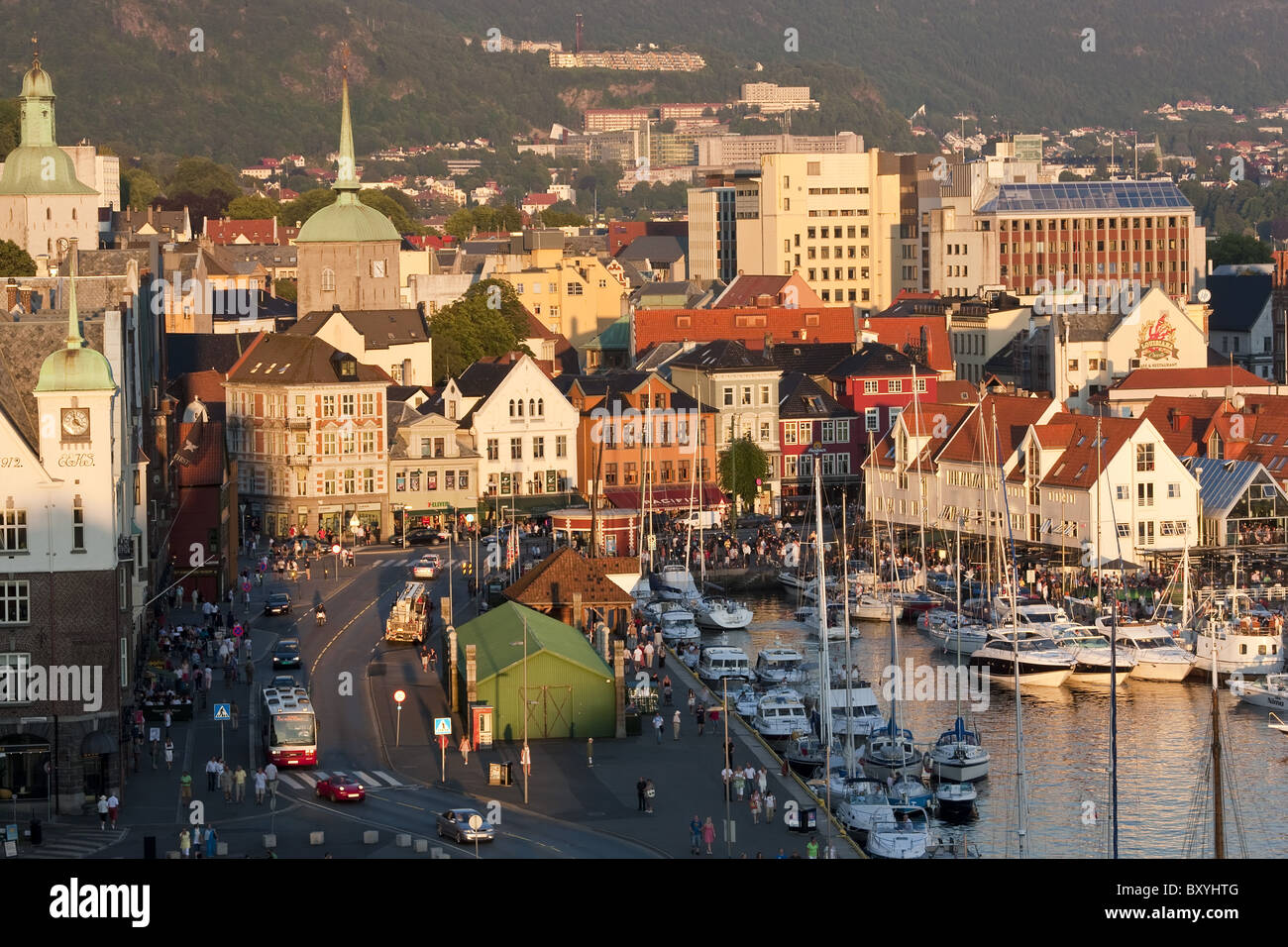 View over Bergen, Hordaland, Norway Stock Photo