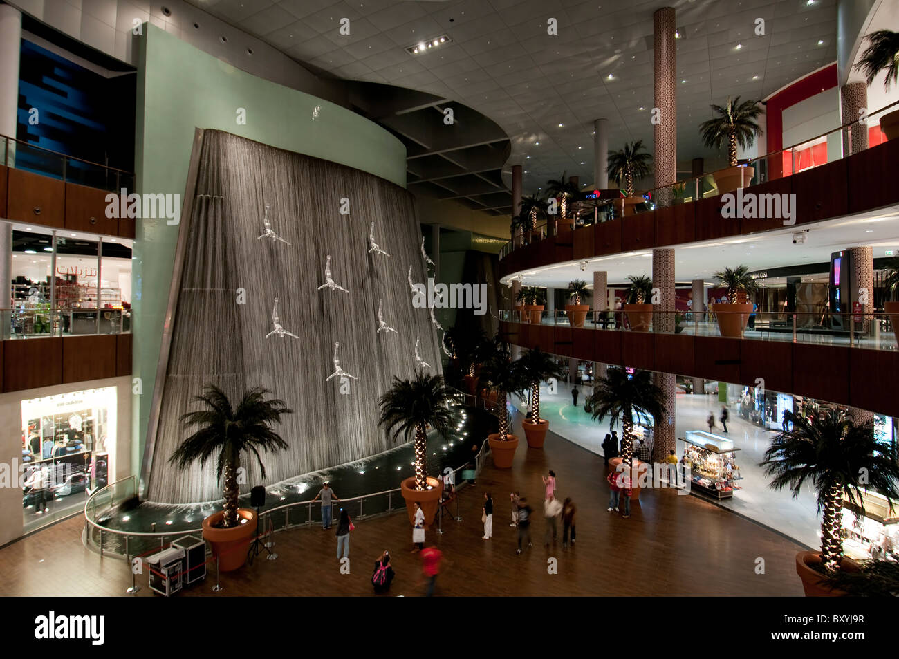 An indoor view of a mall in Dubai Stock Photo