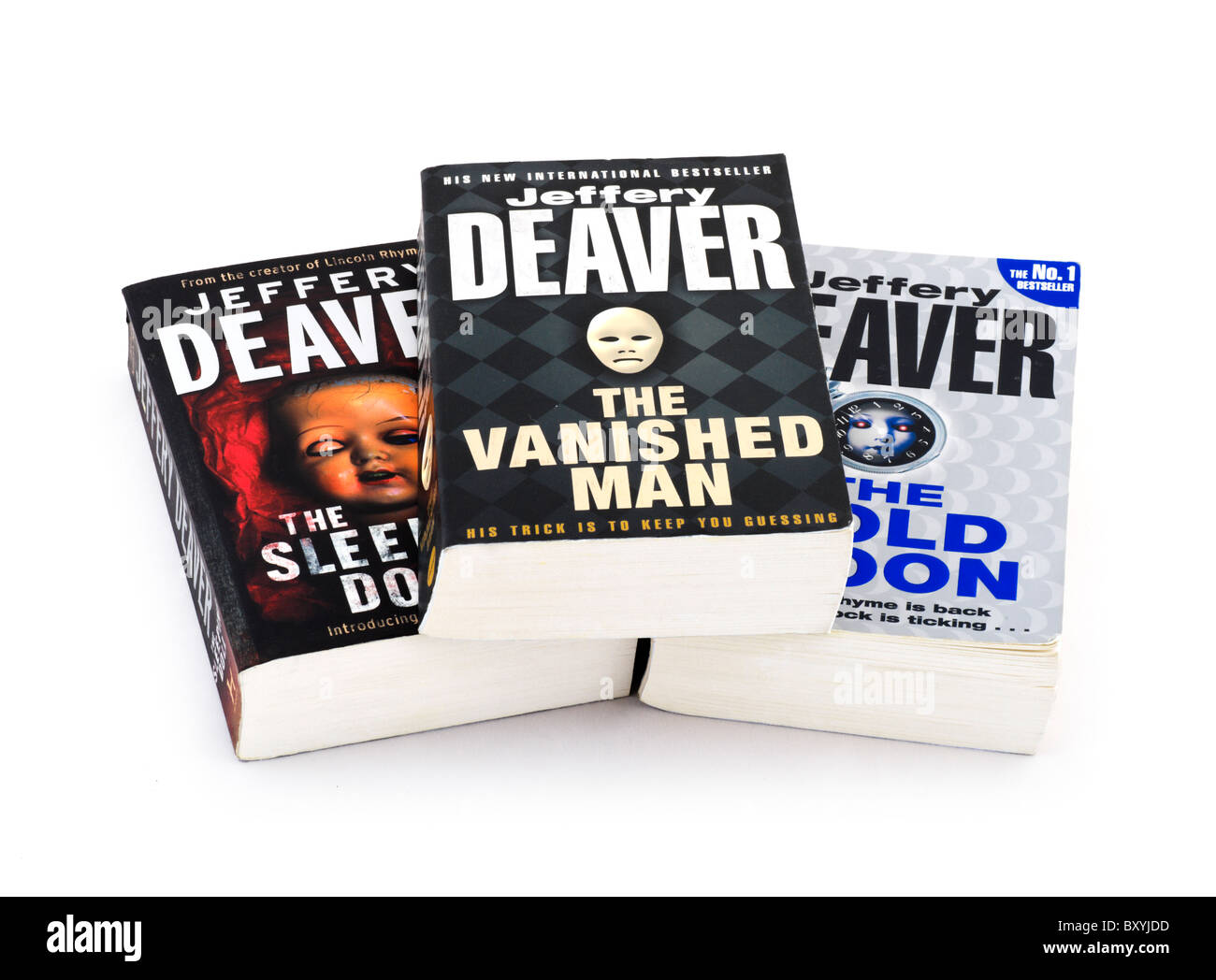 Best selling paperback books by Jeffery Deaver, UK Stock Photo