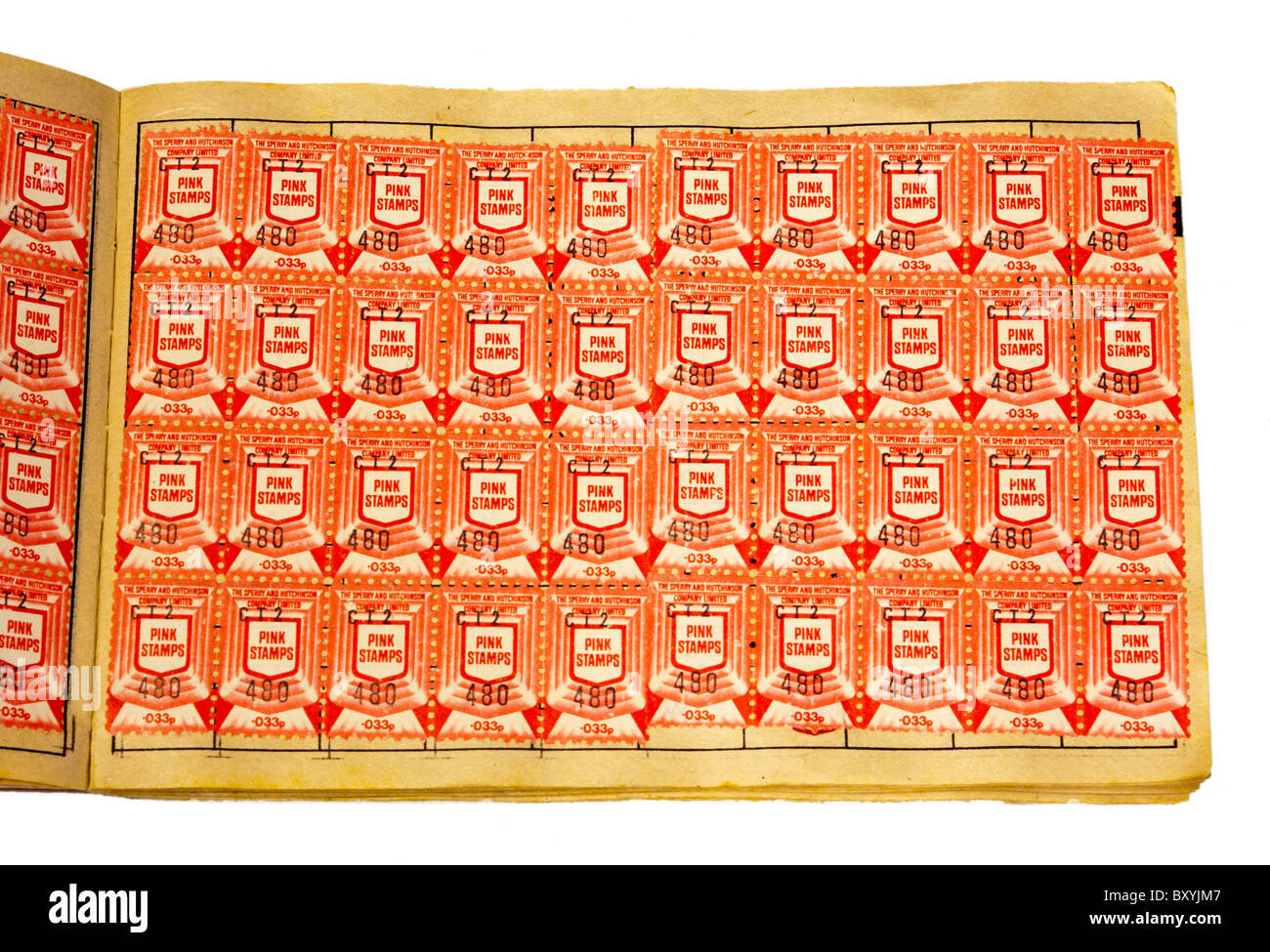 Pink Savings Stamps Issued by Sperry and Hutchinson Stock Photo Alamy