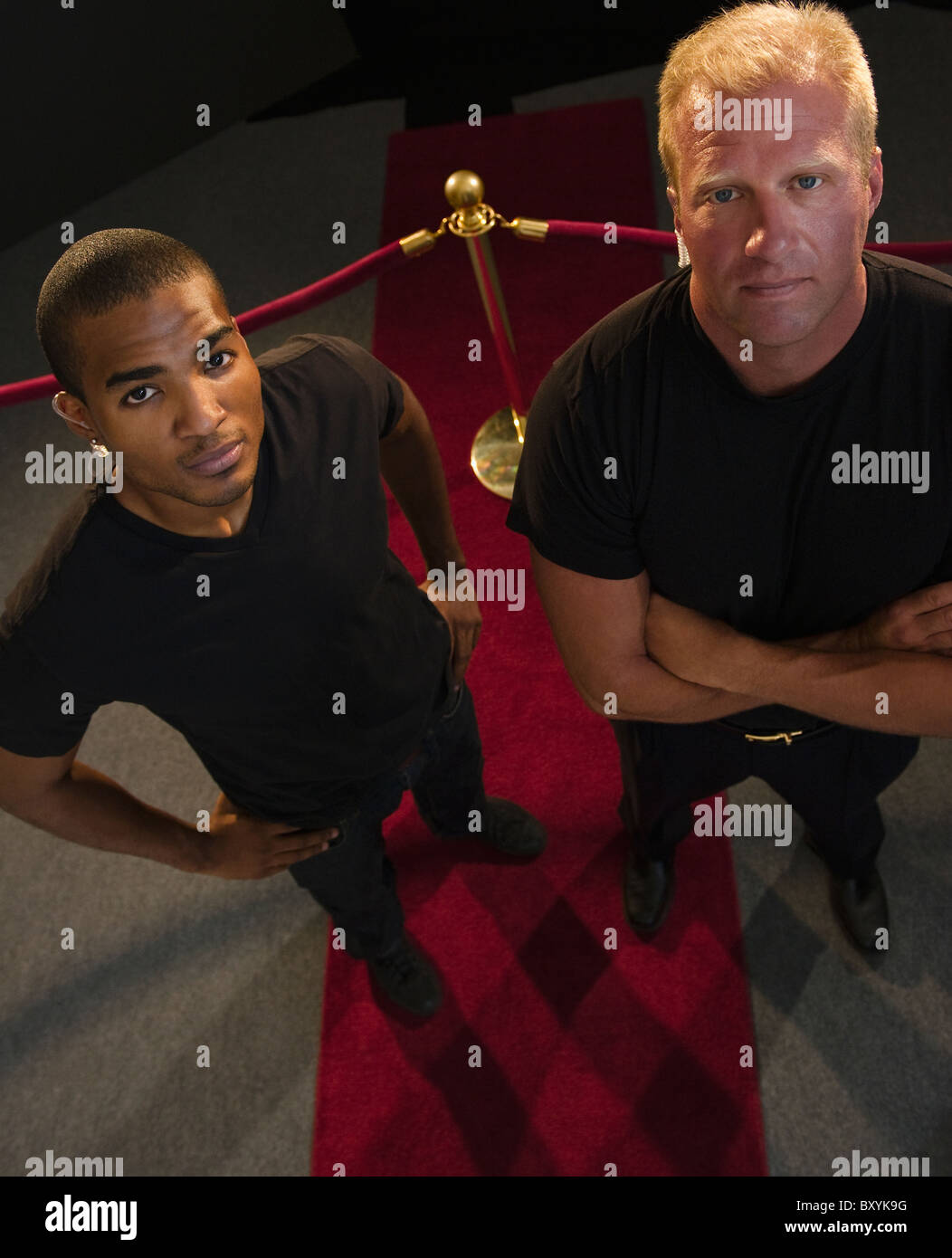 Bouncers at red carpet event Stock Photo