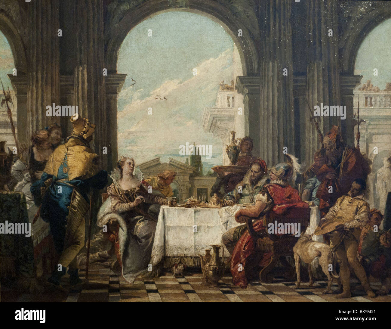 Giambattista Tiepolo  Le Banquet de Cléopâtre - The Banquet of Cleopatra 1742  XVIII th Century  Paris : Musée Cognacq-Jay Stock Photo