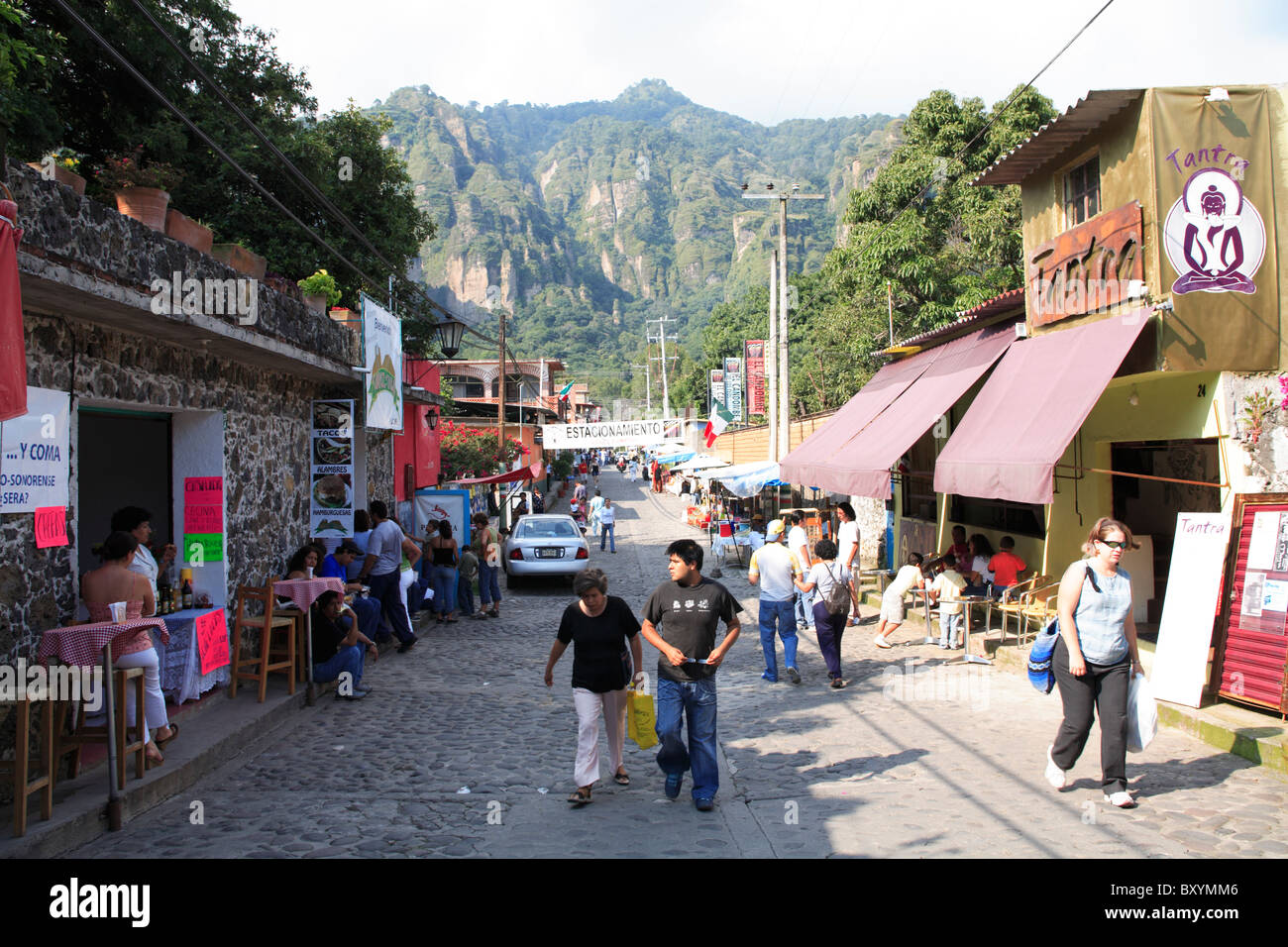 Tepoztlan, a town close to Mexico City where many city dwellers escape to for the weekend. Morelos Mexico  Stock Photo