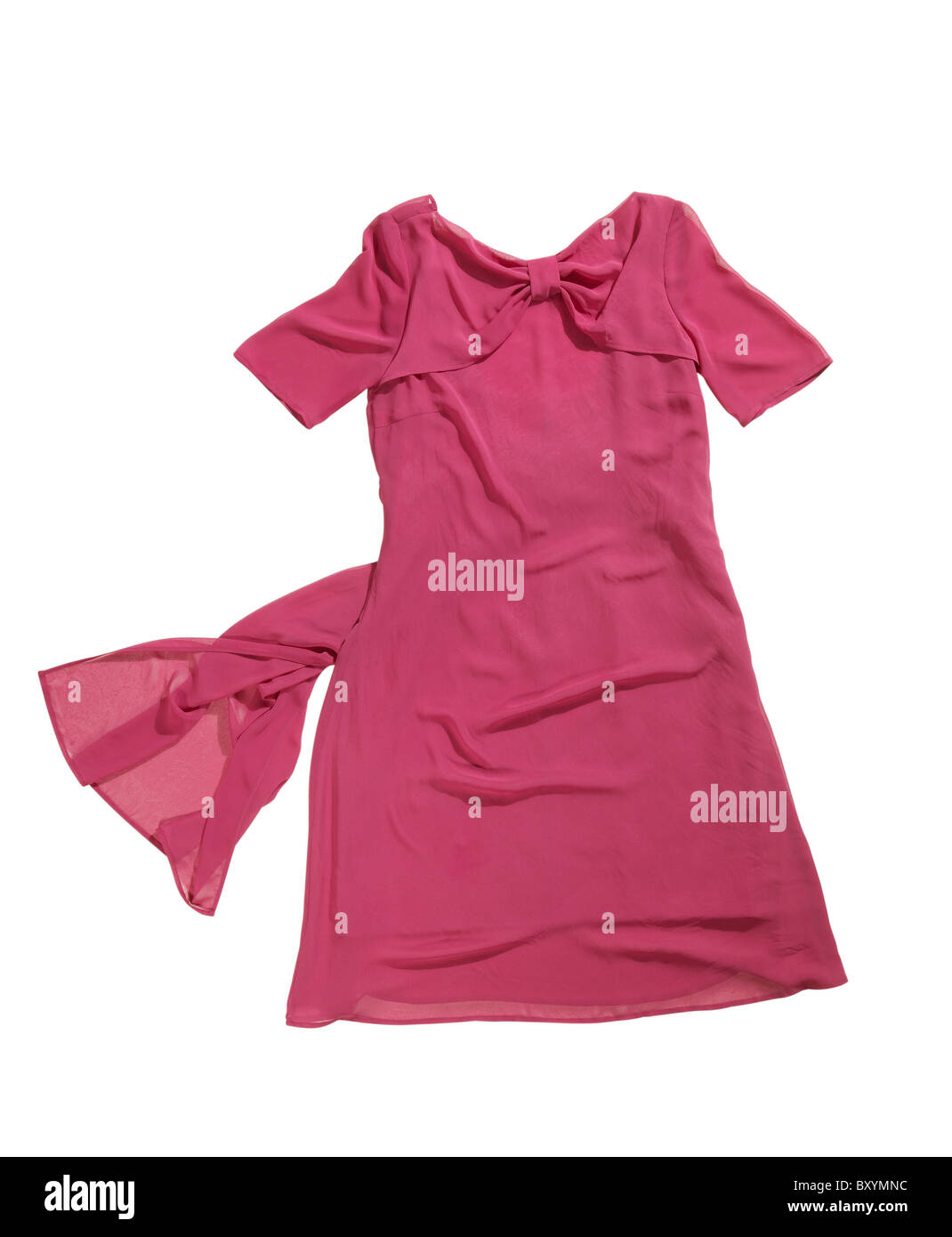 girls womens pink dress cut out Stock Photo Alamy