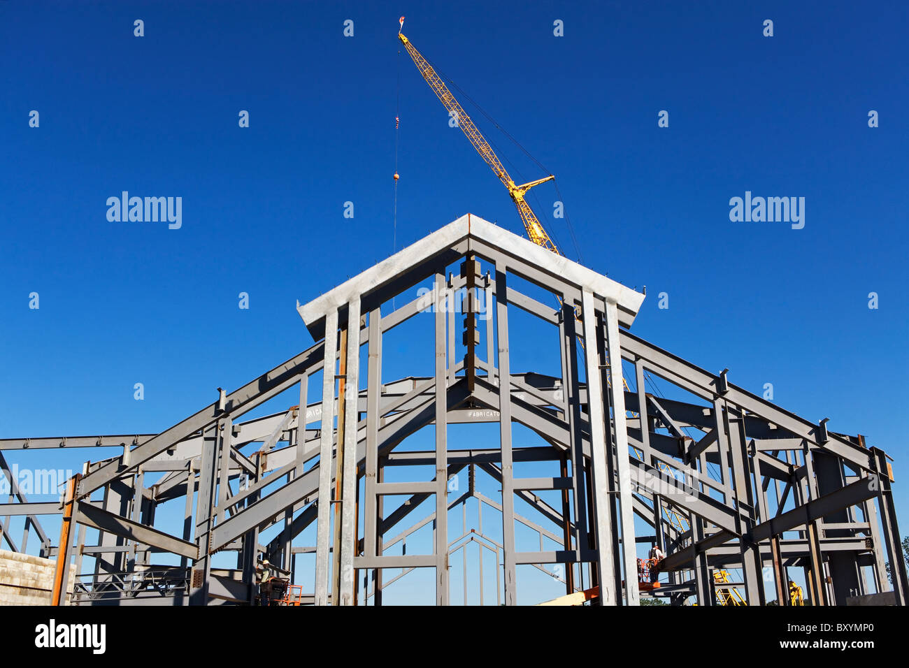 Construction frame and crane Stock Photo