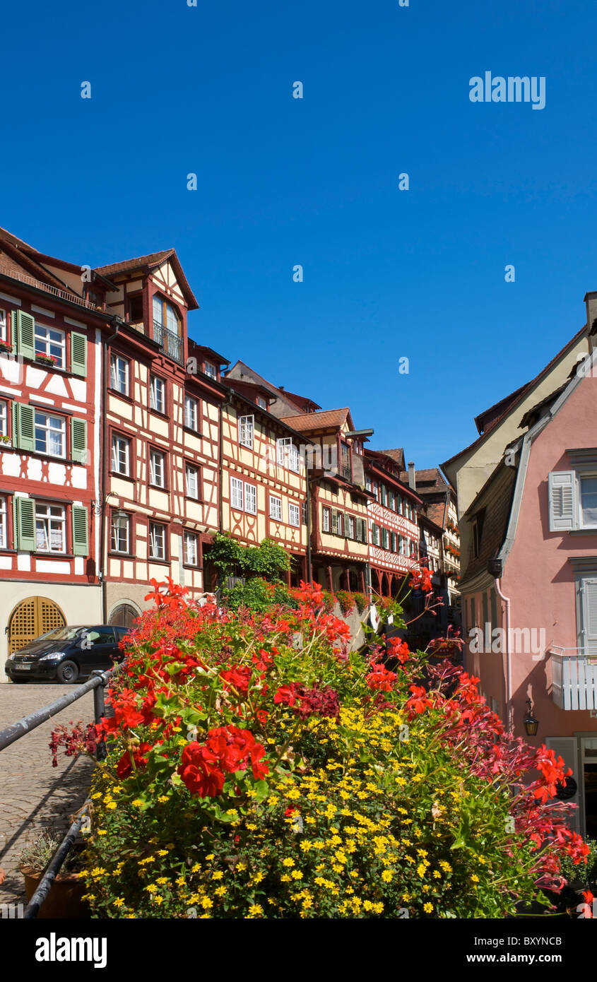Half Timbered House in Meersburg, Lake Constance, Baden-Wuerttemberg, Germany Stock Photo
