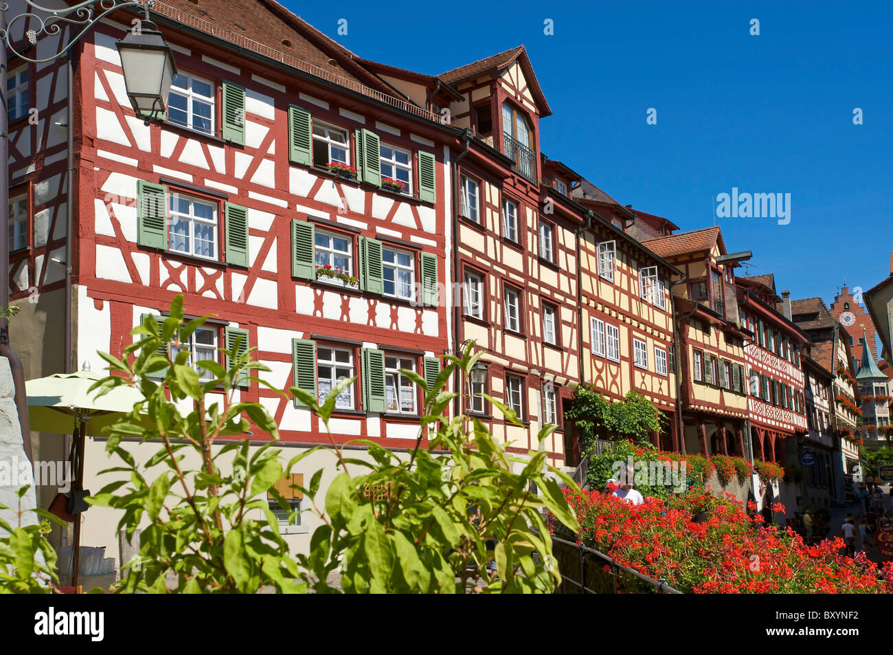 Half Timbered House in Meersburg, Lake Constance, Baden-Wuerttemberg, Germany Stock Photo