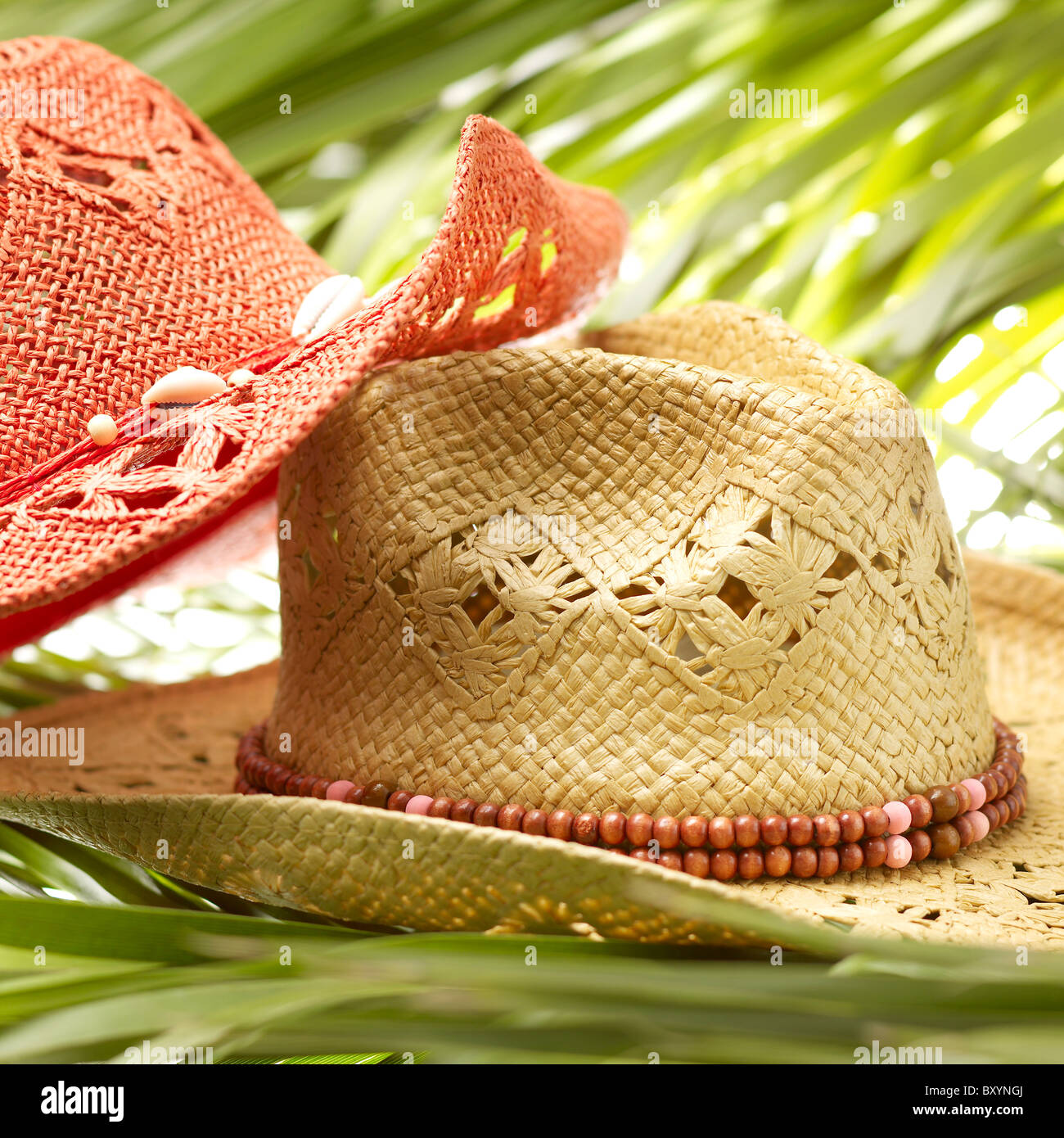 straw sun hats Stock Photo Alamy