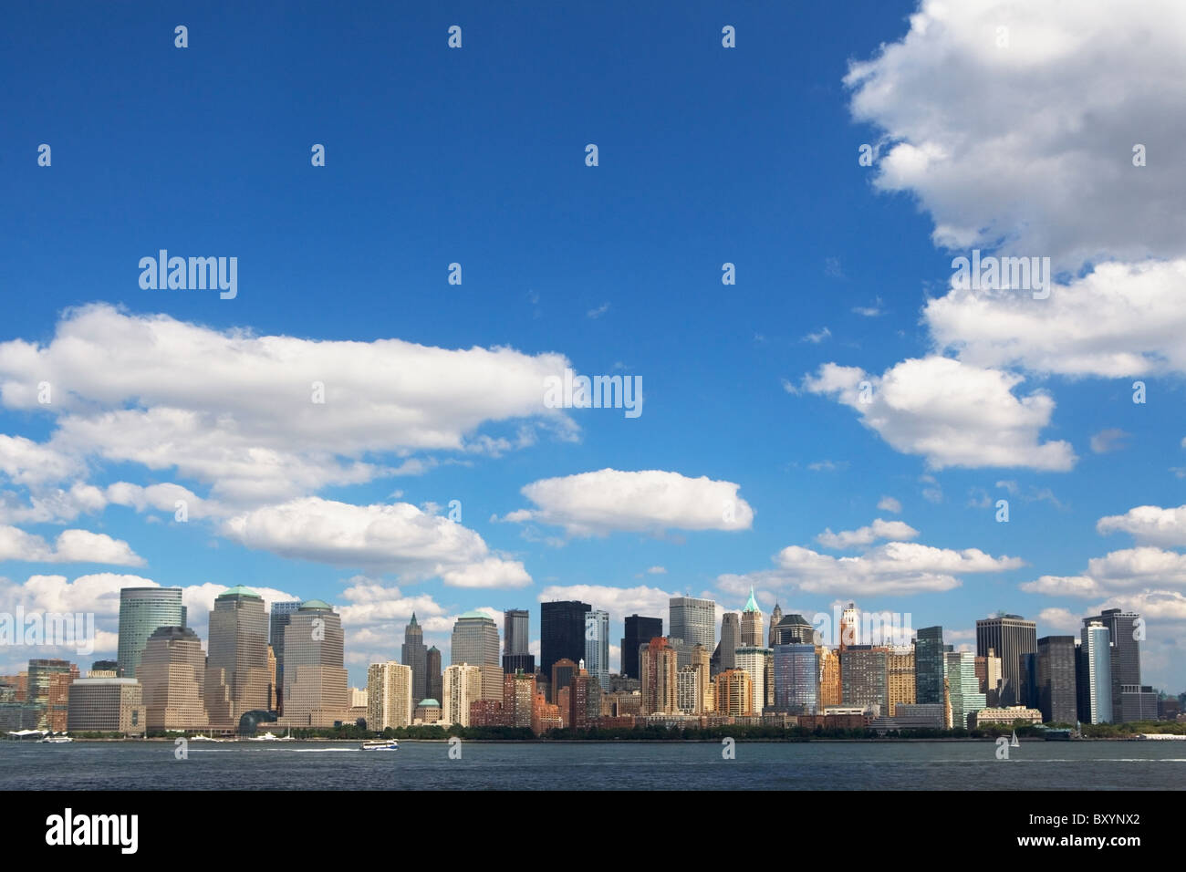 Skyline of Lower Manhattan Stock Photo