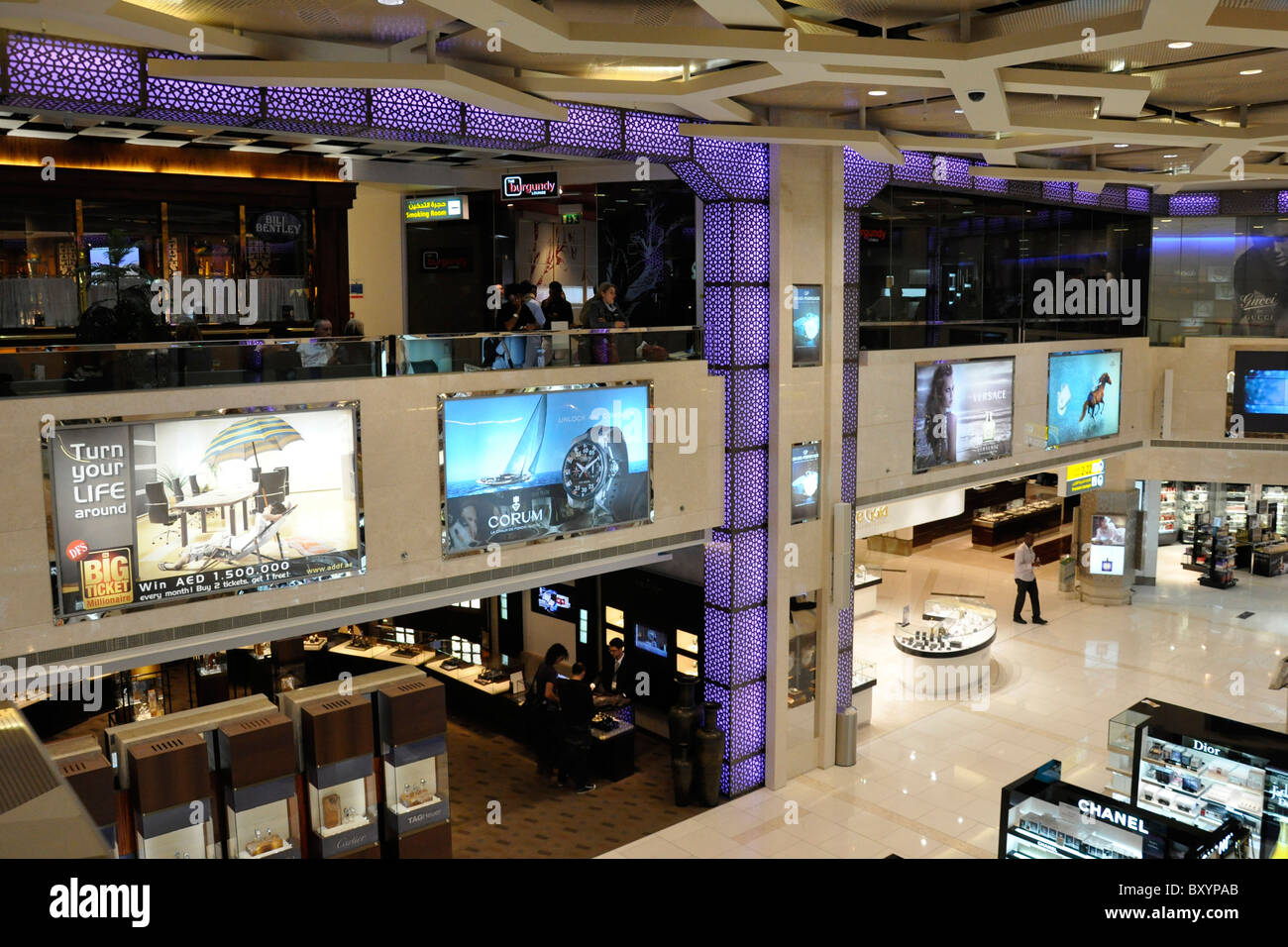 Duty free shop Abu Dhabi airport, Emirates Stock Photo Alamy