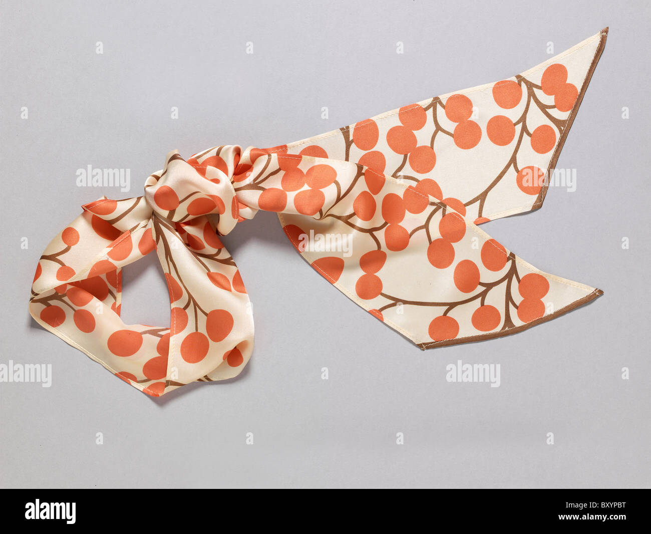 colorful orange womens scarf on white background Stock Photo - Alamy