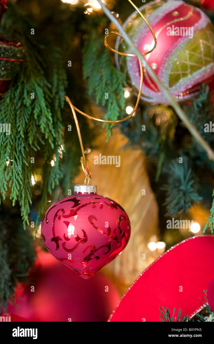 Christmas ornament hangs from a tree Stock Photo - Alamy