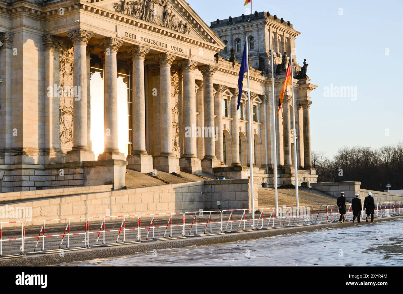 Reichstag in Berlin (German parliament) after terror threat against Germany. Stock Photo