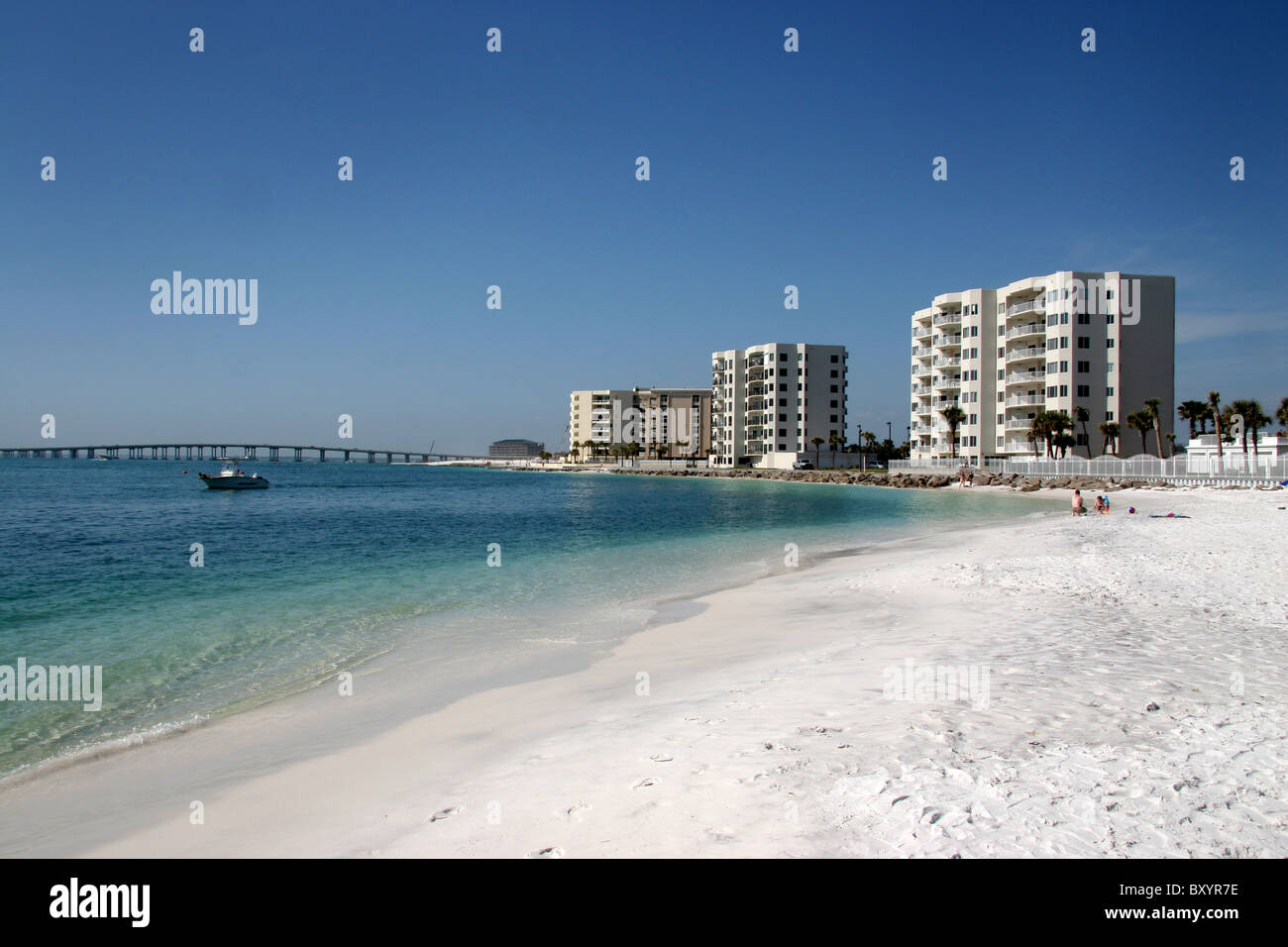 High rise condos line the beach in Destin, Florida Stock Photo - Alamy - Coastal High Rise Condos With Restrictions Removed