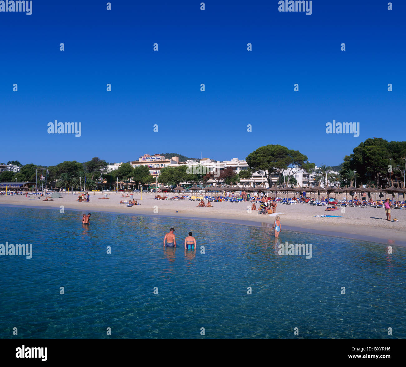 Palma Nova Beach, Majorca, Balearics, Spain Stock Photo