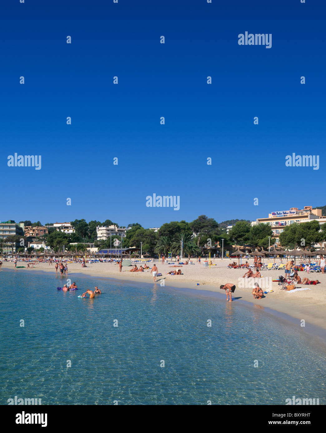 Palma Nova Beach, Majorca, Balearics, Spain Stock Photo