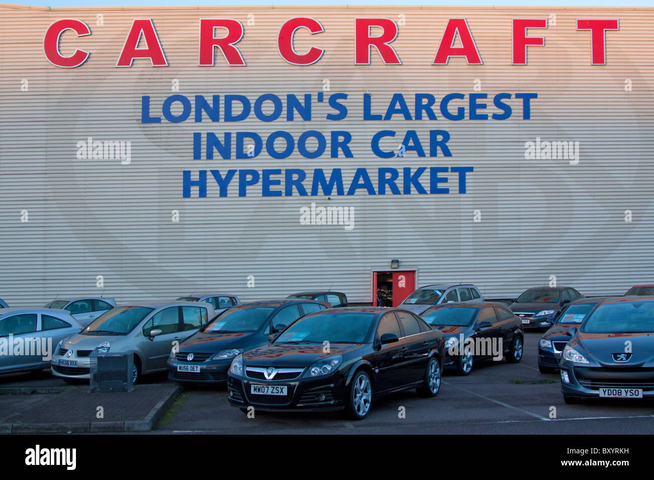 Carcraft Used Car Showroom Enfield London Stock Photo