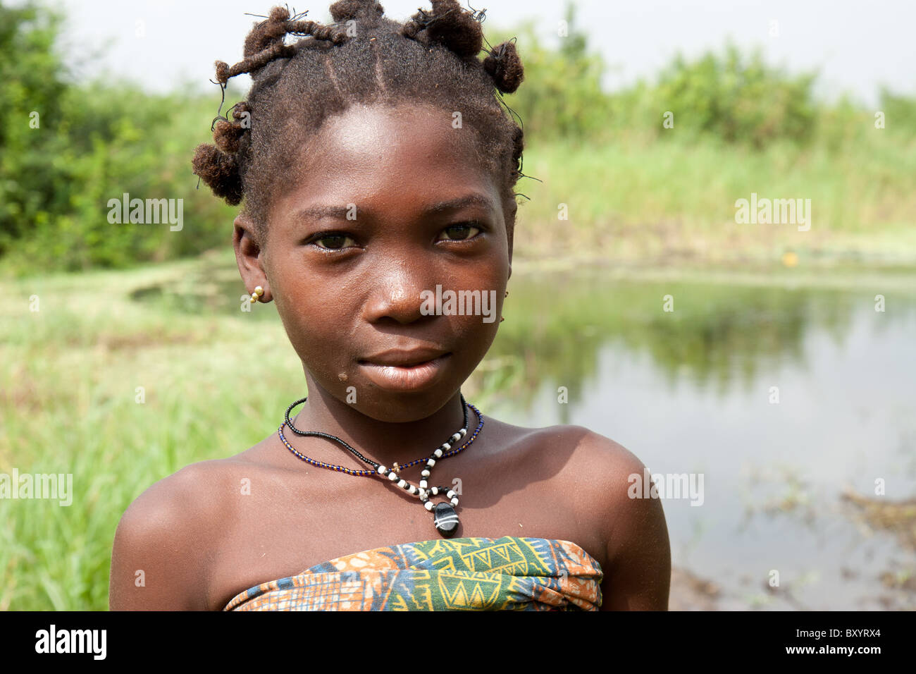A girl whose village participated in an income generation project