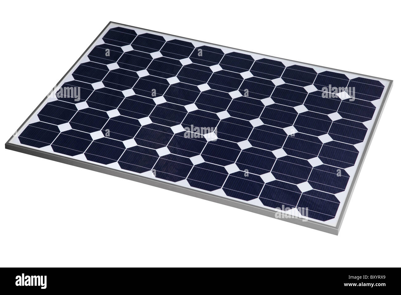 Solar Panel cutout on white background Stock Photo