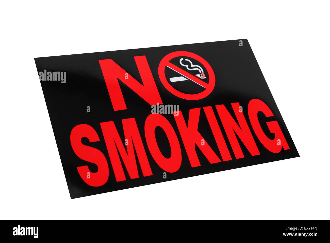 No smoking sign on white background Stock Photo